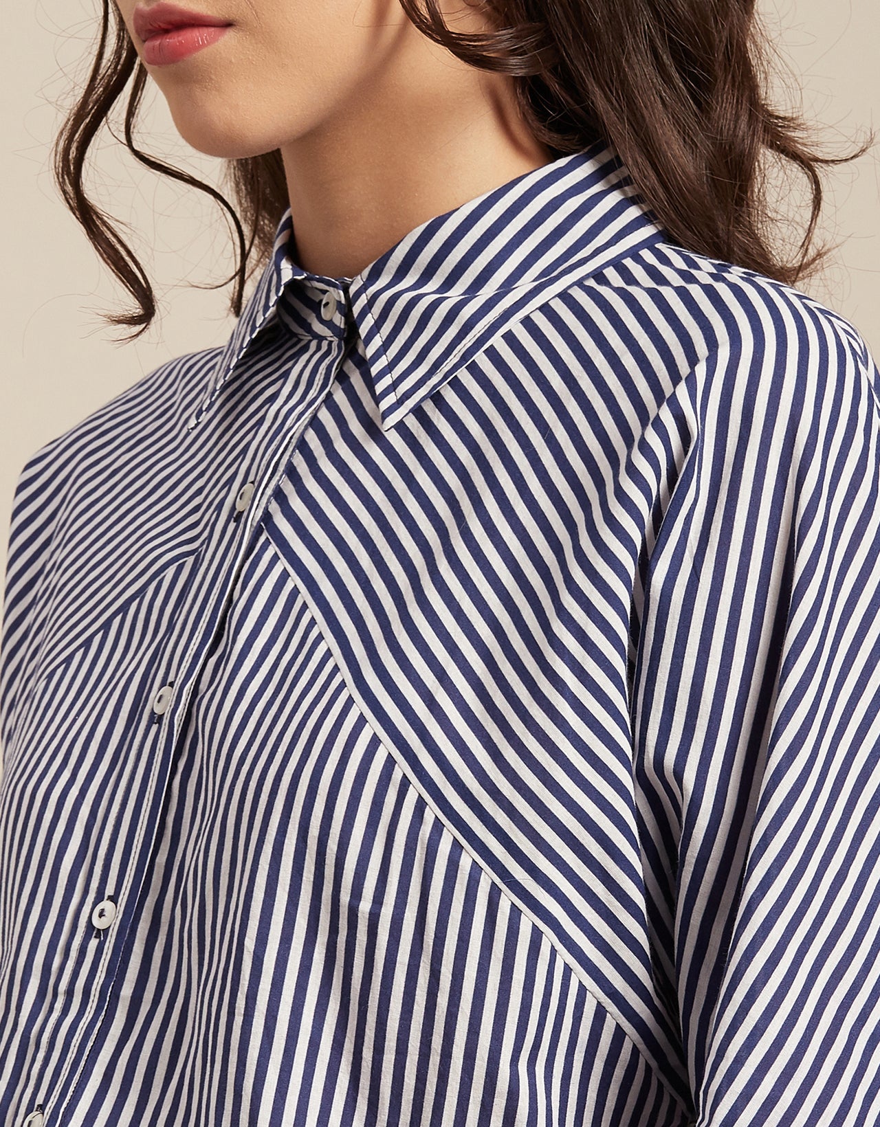 Printed Stripes Shirt, Collared