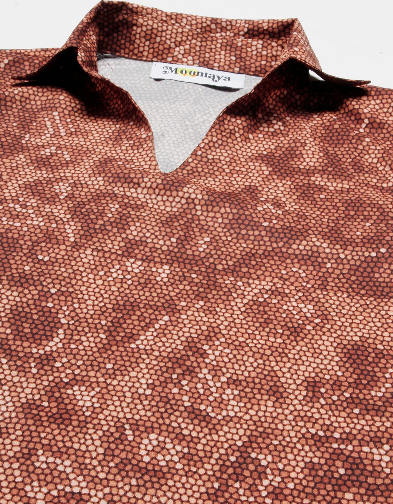 Printed Collared Tunic, Grey