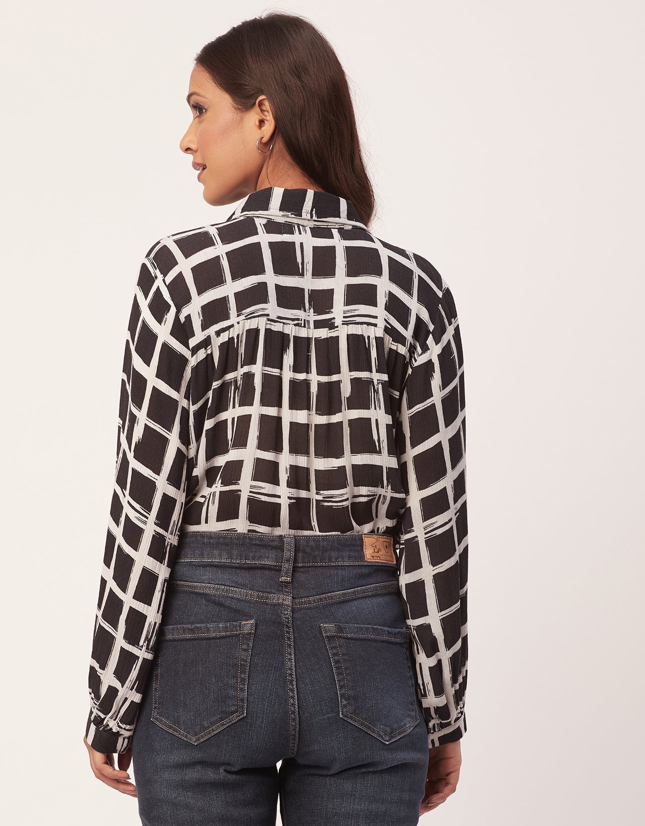 Ombre Printed Shirt, Long Sleeve