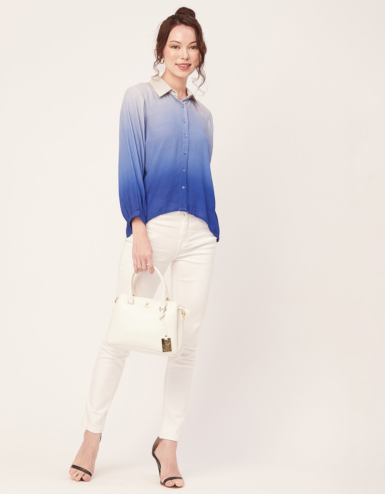 Ombre Printed Shirt, Long Sleeve