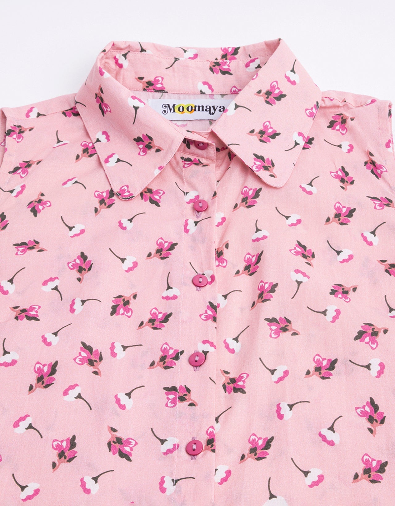 Printed Crop Shirt, Sleeveless