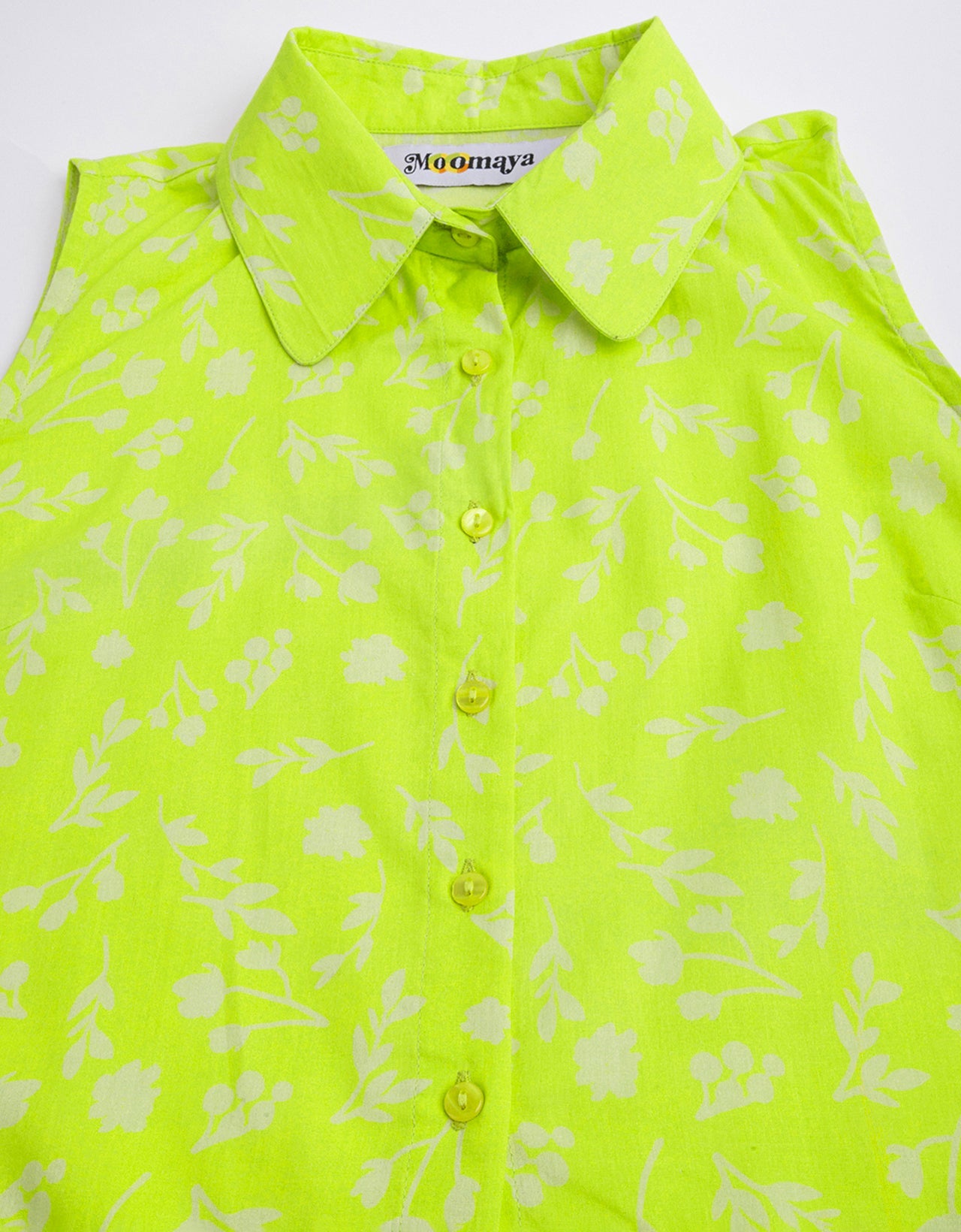 Printed Crop Shirt, Sleeveless
