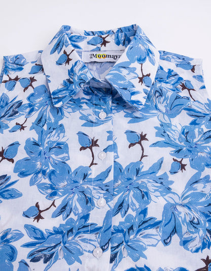 Printed Crop Shirt, Sleeveless