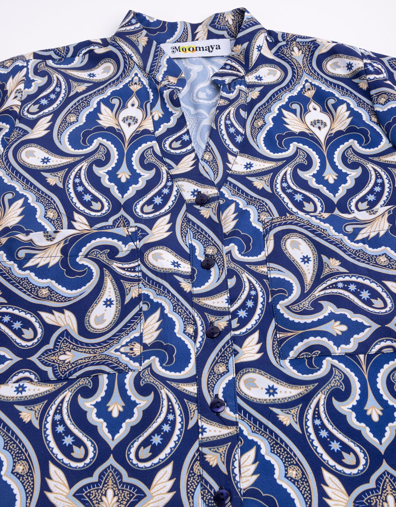 Printed Long Shirt, Button Down