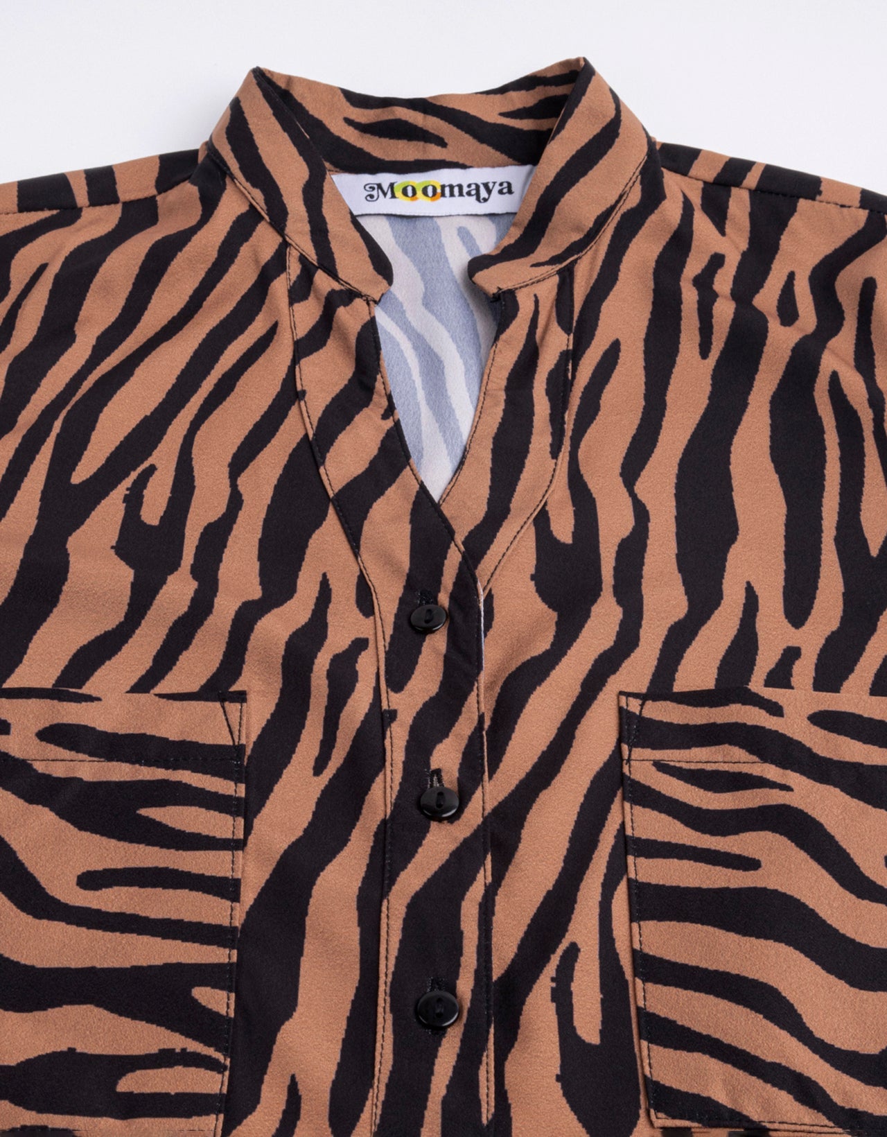 Printed Long Shirt, Button Down
