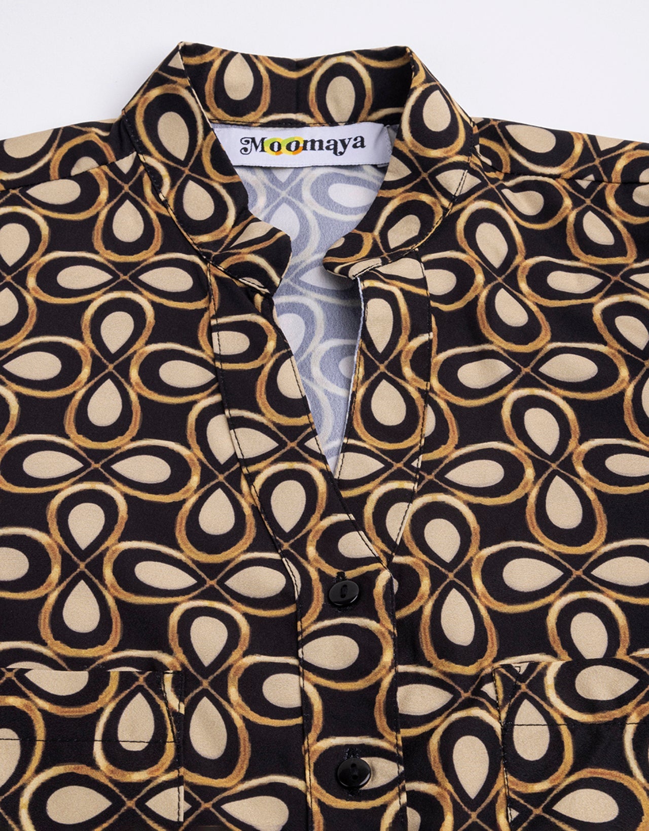 Printed Long Shirt, Button Down
