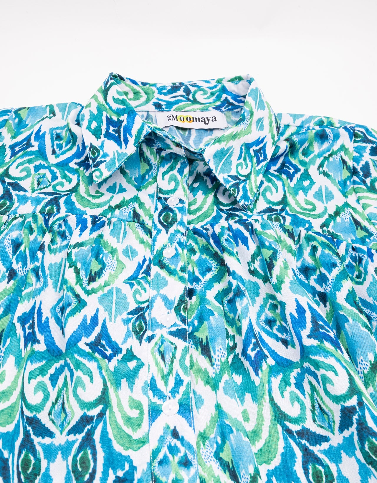 Printed Peplum Shirt, Bell Sleeve
