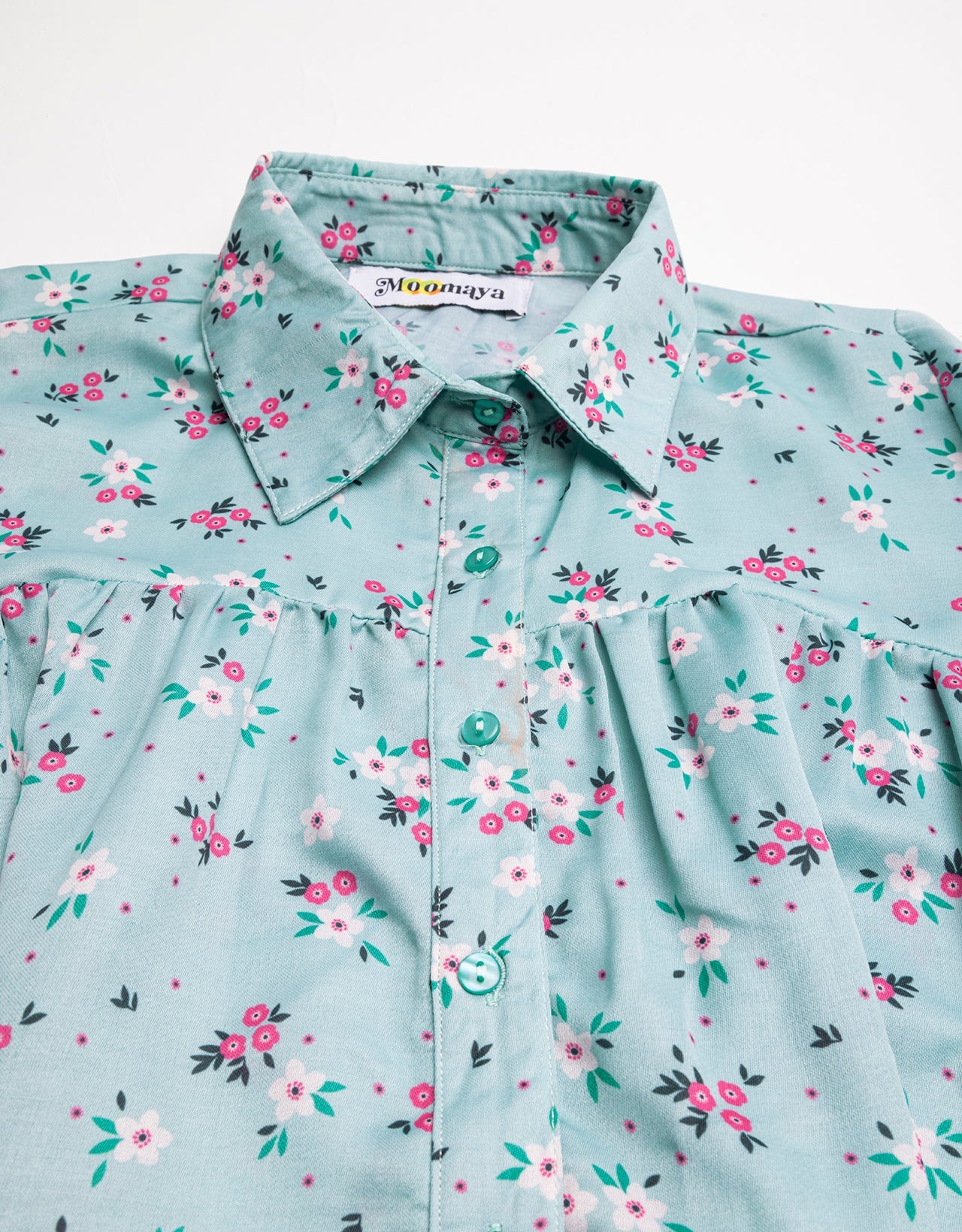 Printed Peplum Shirt, Bell Sleeve