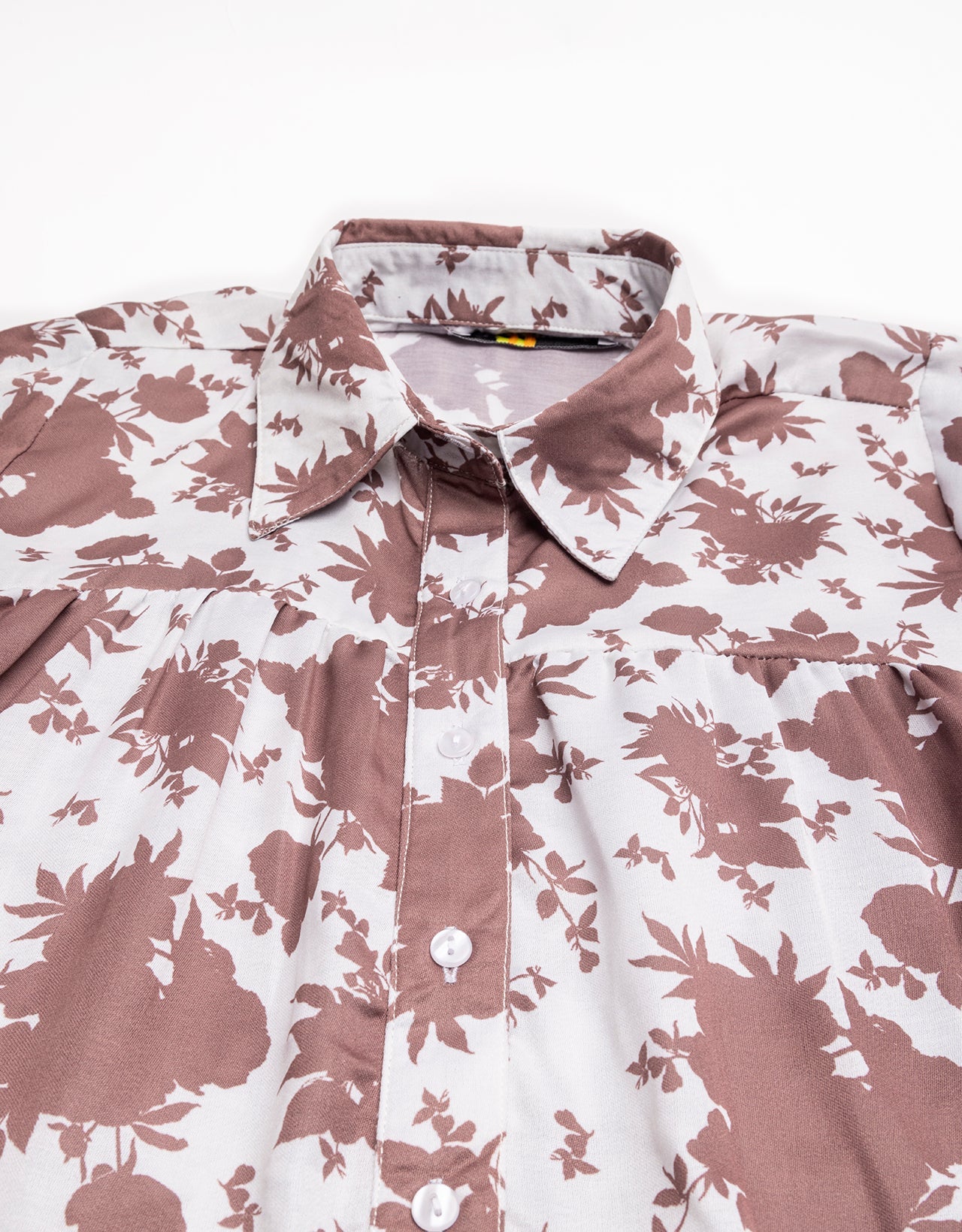 Printed Peplum Shirt, Bell Sleeve