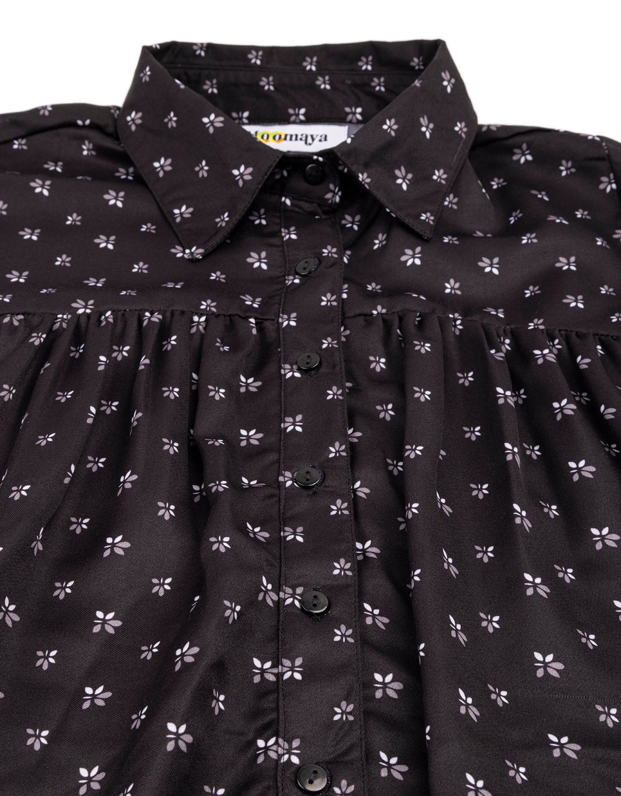 Printed Peplum Shirt, Bell Sleeve