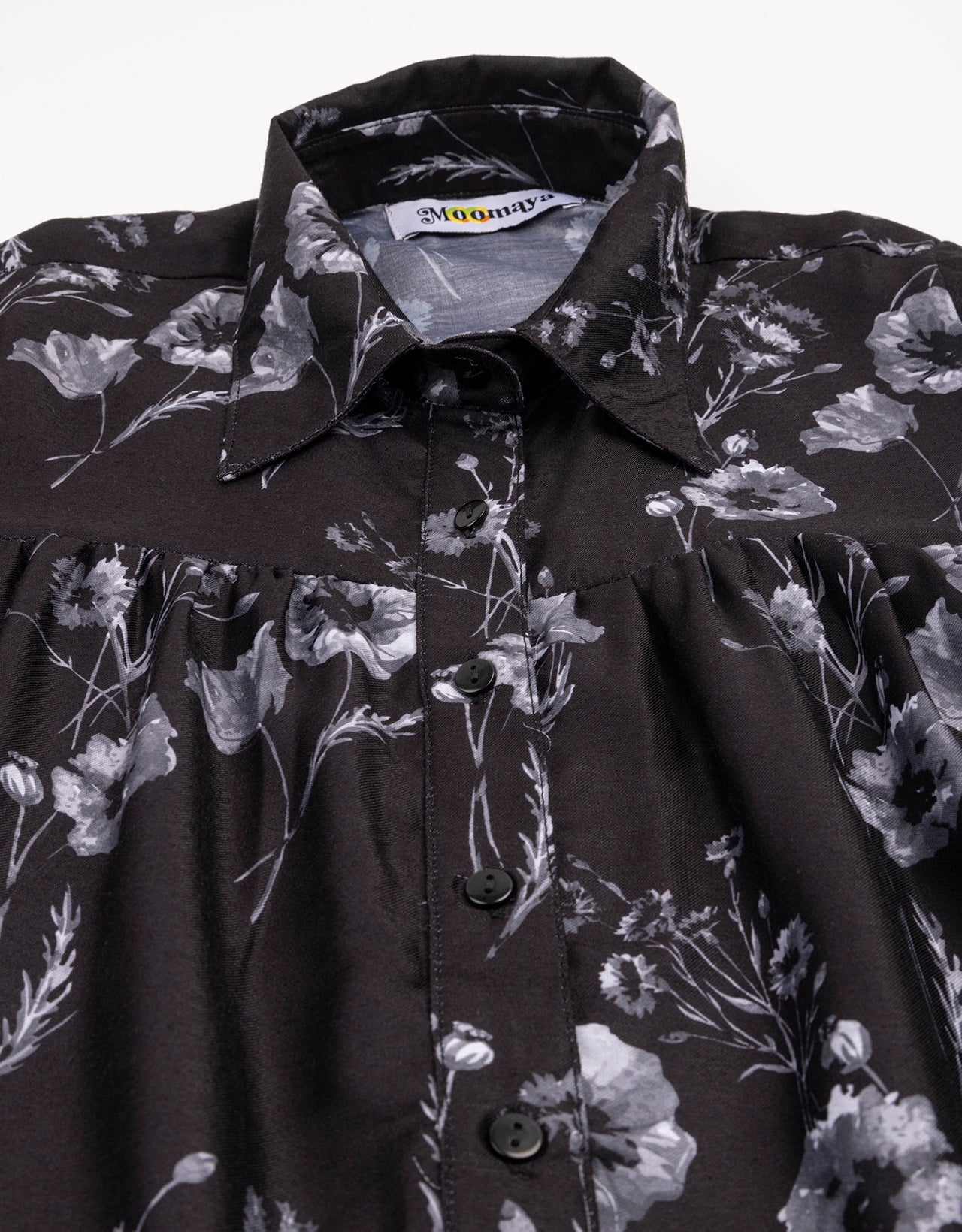 Printed Peplum Shirt, Bell Sleeve