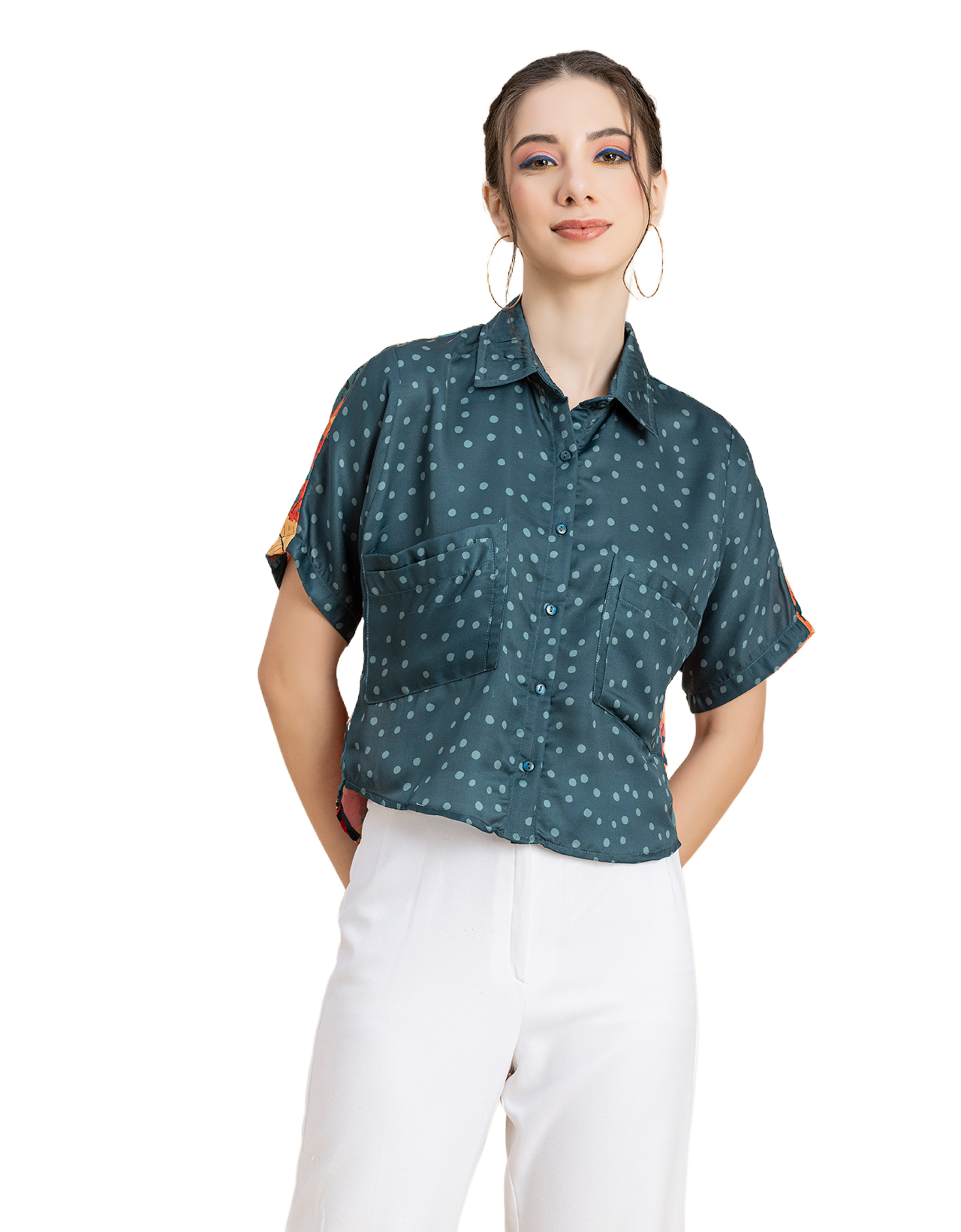 Printed Crop Shirt, Boho Style