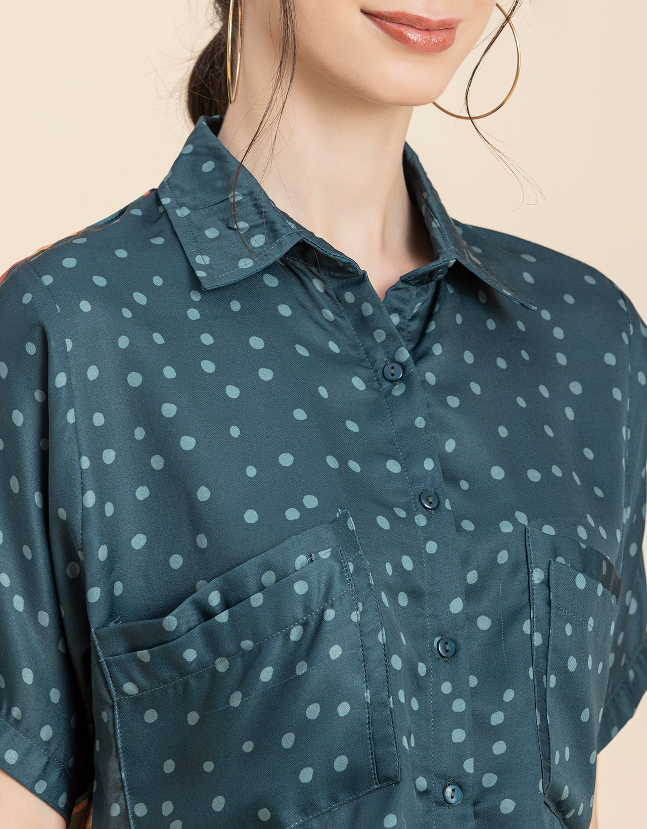 Printed Crop Shirt, Boho Style
