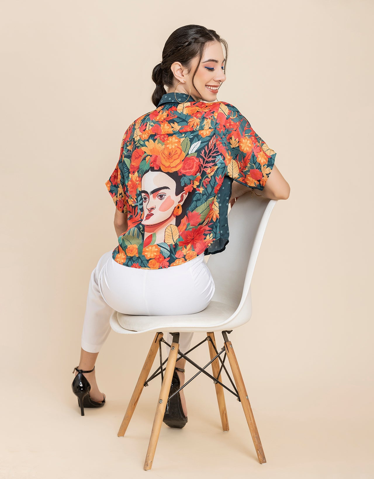 Printed Crop Shirt, Boho Style