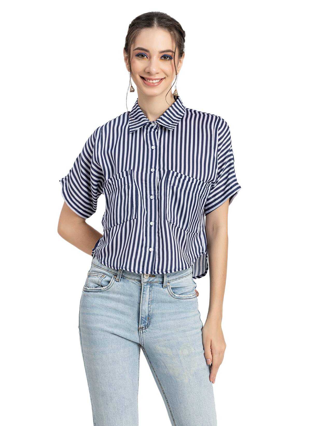 Printed Crop Shirt, Boho Style