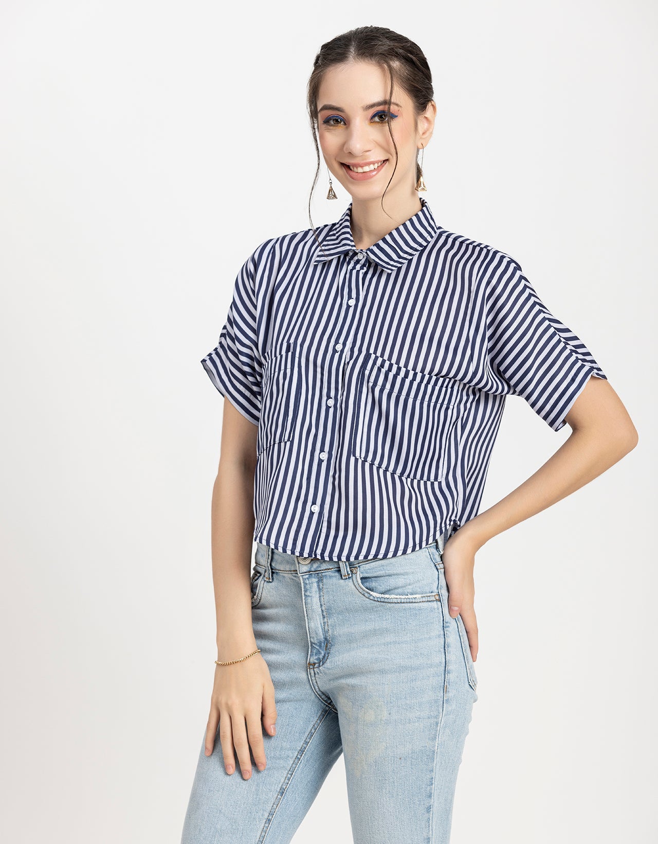 Printed Crop Shirt, Boho Style