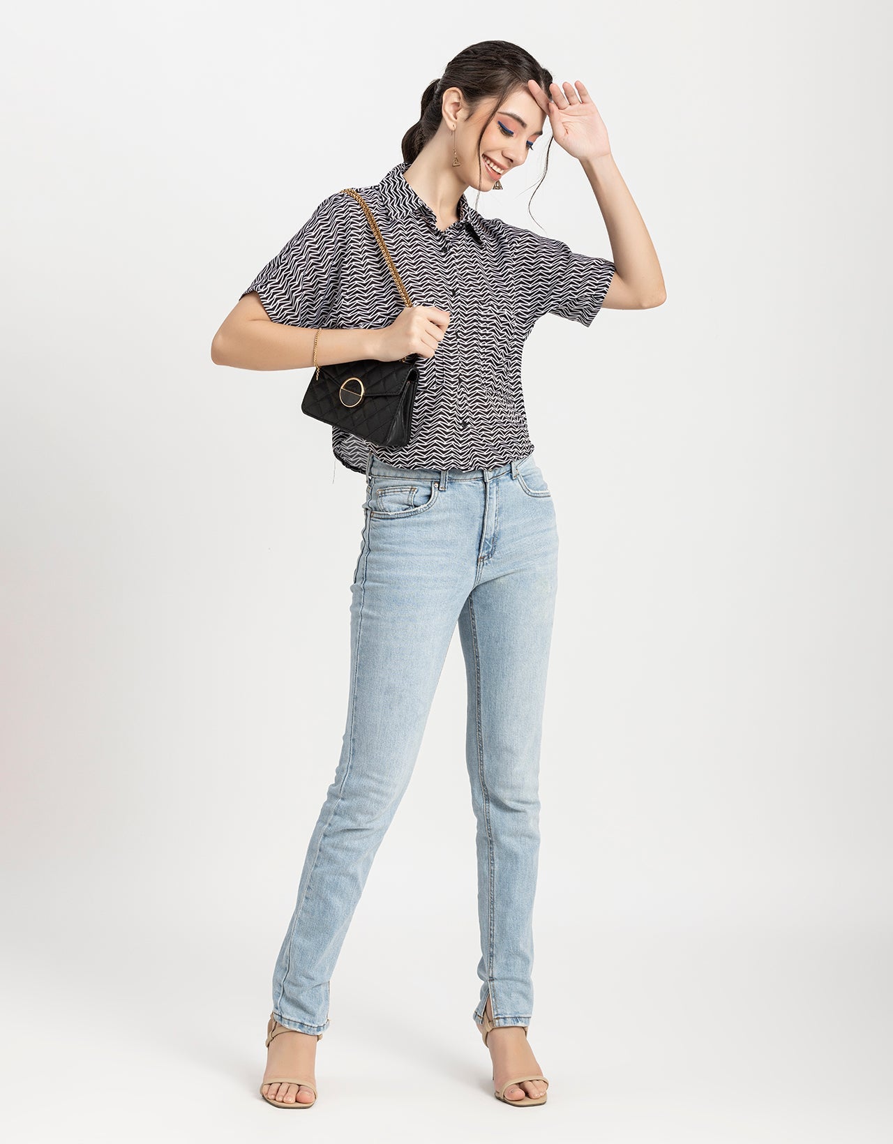 Printed Crop Shirt, Boho Style