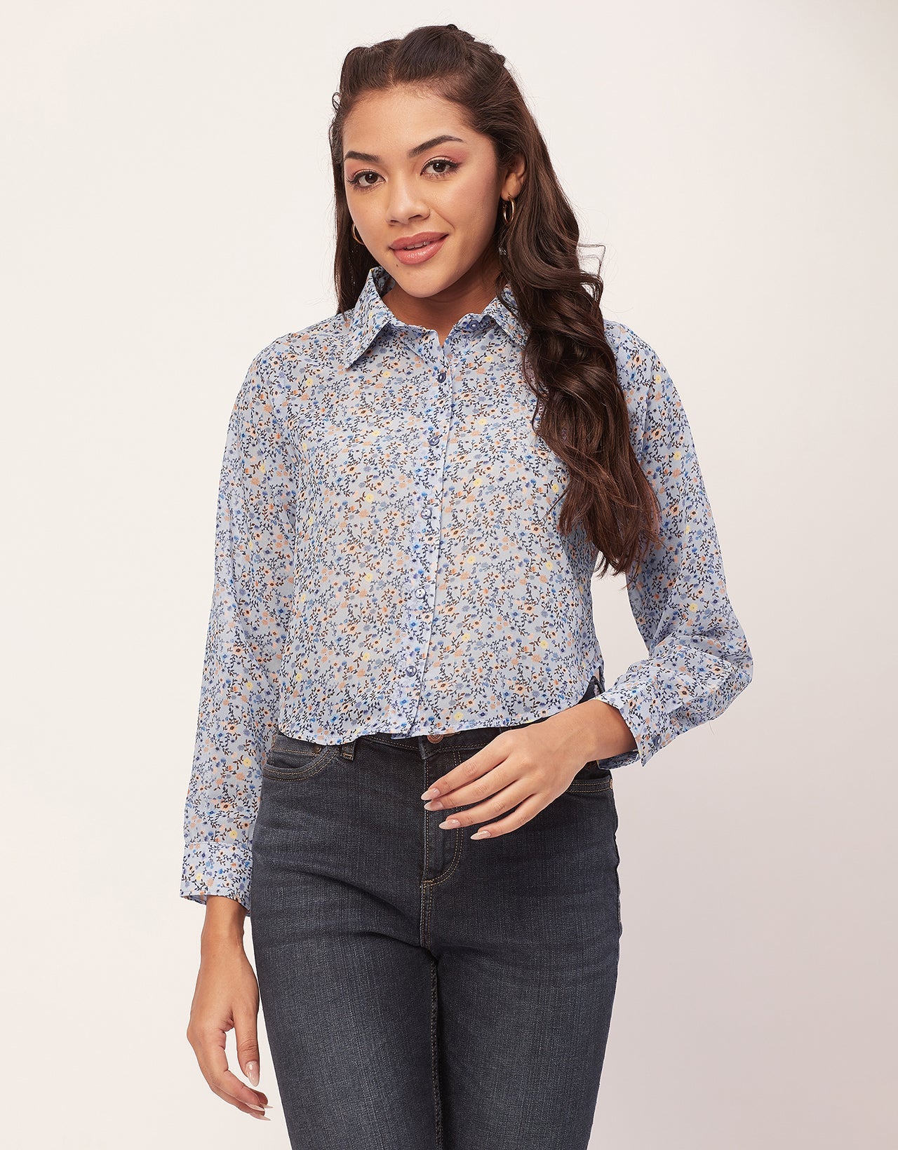 High low sheer shirt