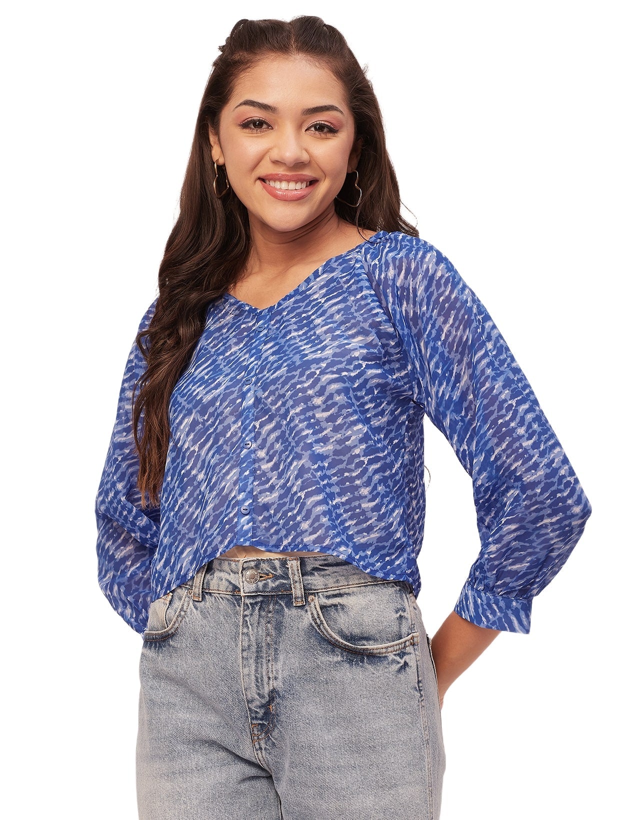 V-Neck Summer Tunic Shirt
