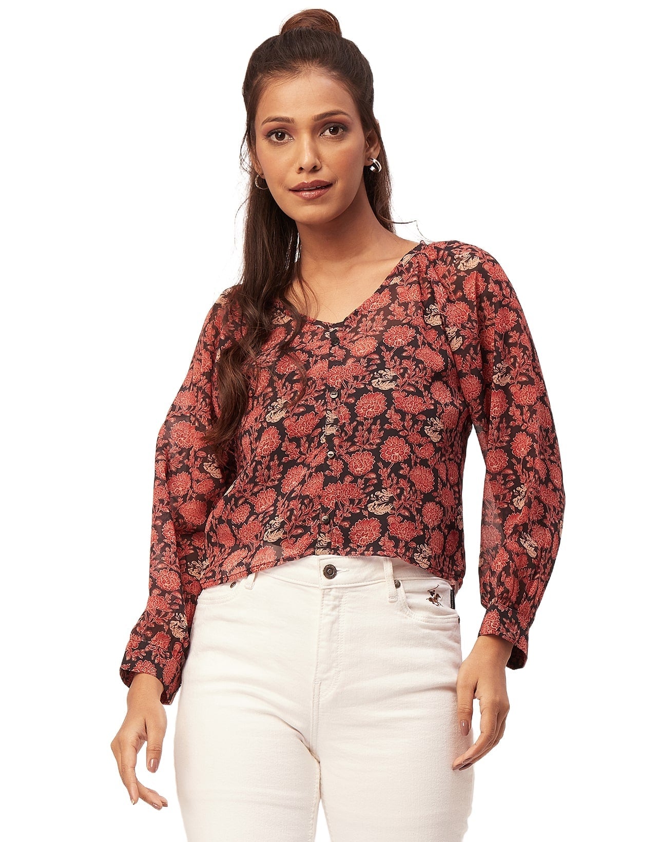 V-Neck Summer Tunic Shirt