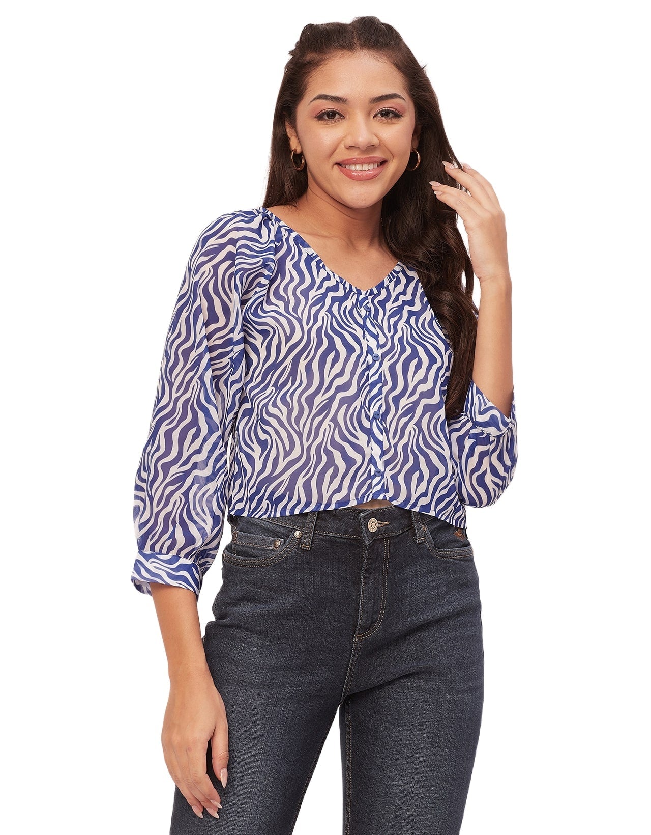 V-Neck Summer Tunic Shirt