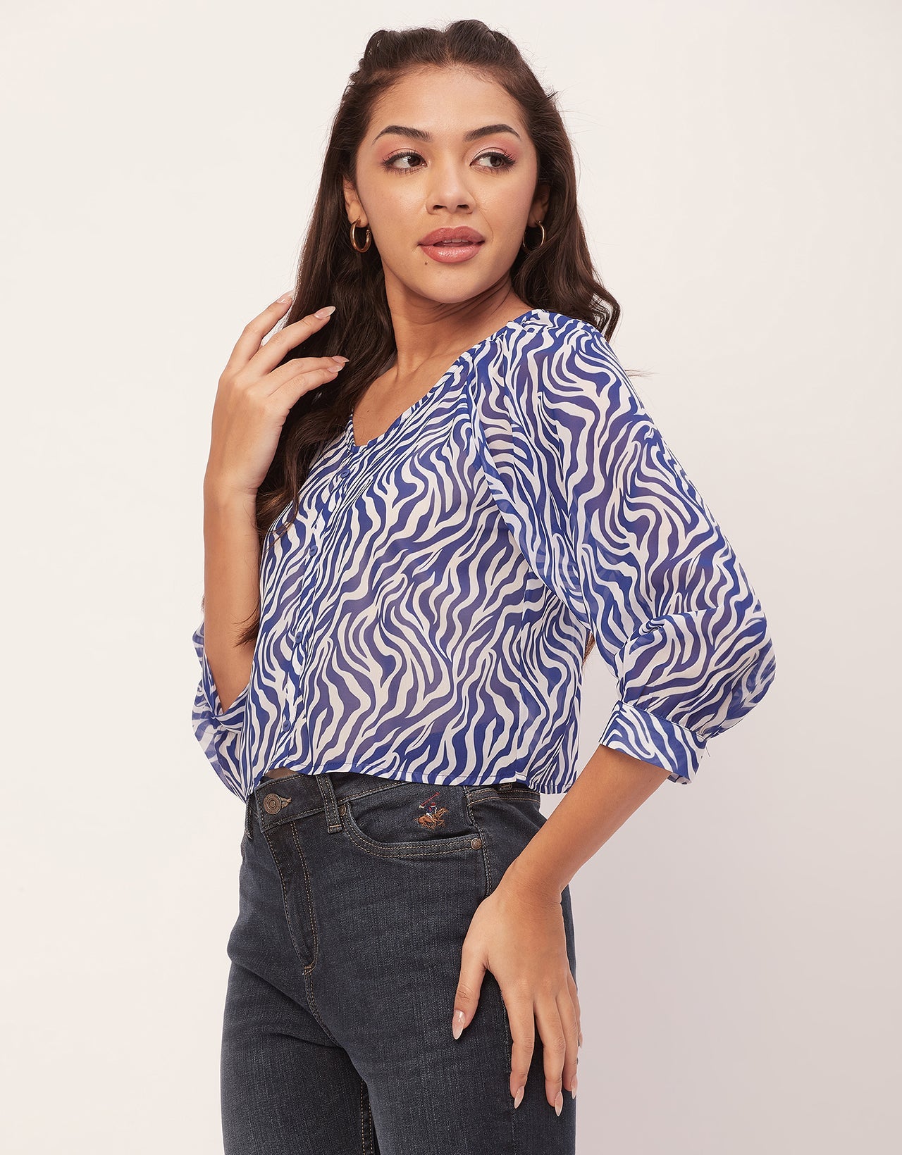 V-Neck Summer Tunic Shirt