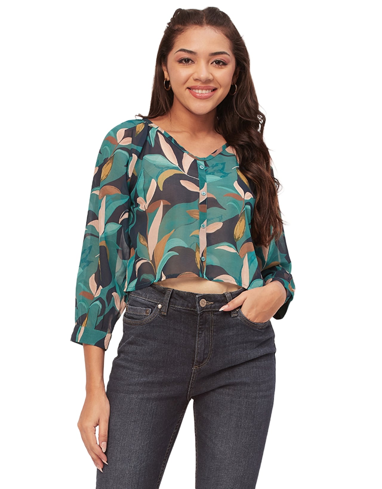 V-Neck Summer Tunic Shirt