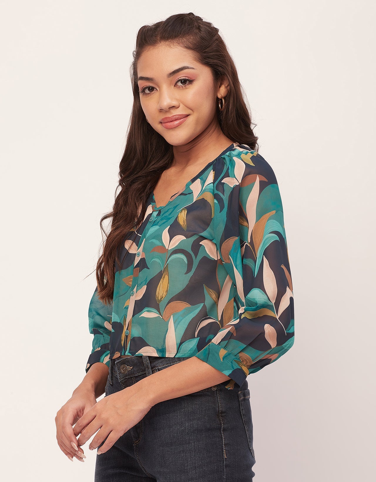 V-Neck Summer Tunic Shirt