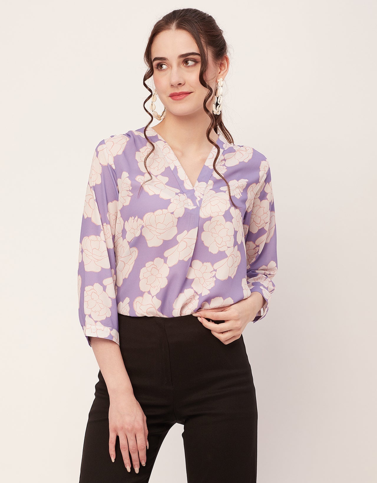 Printed Long Sleeve Top