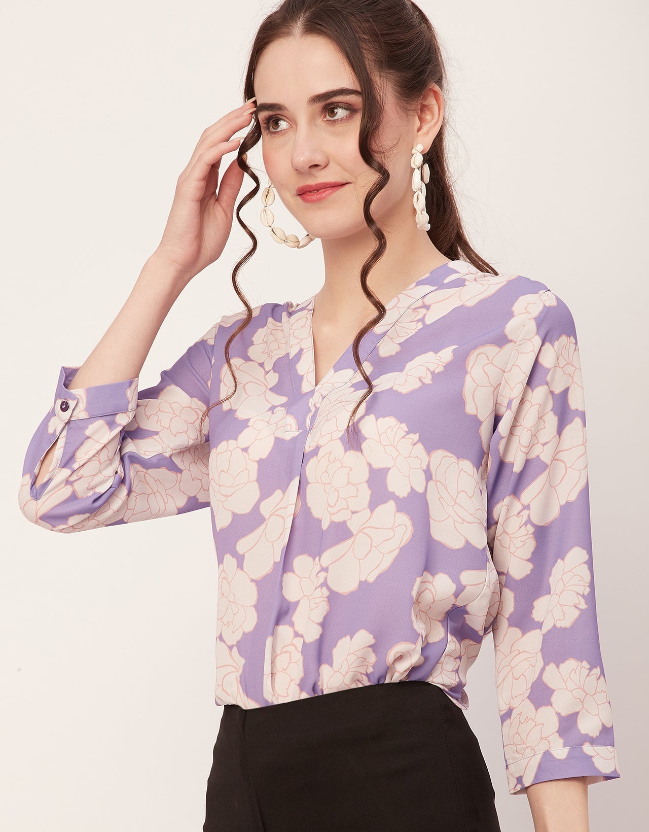Printed Long Sleeve Top