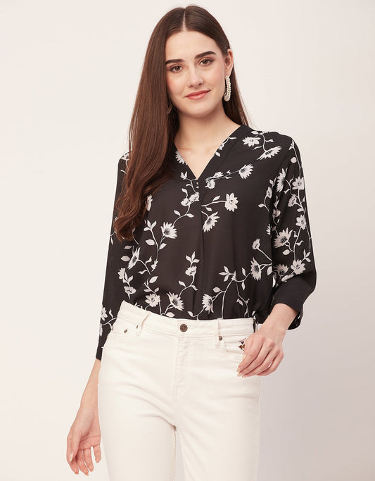 Printed Long Sleeve Top