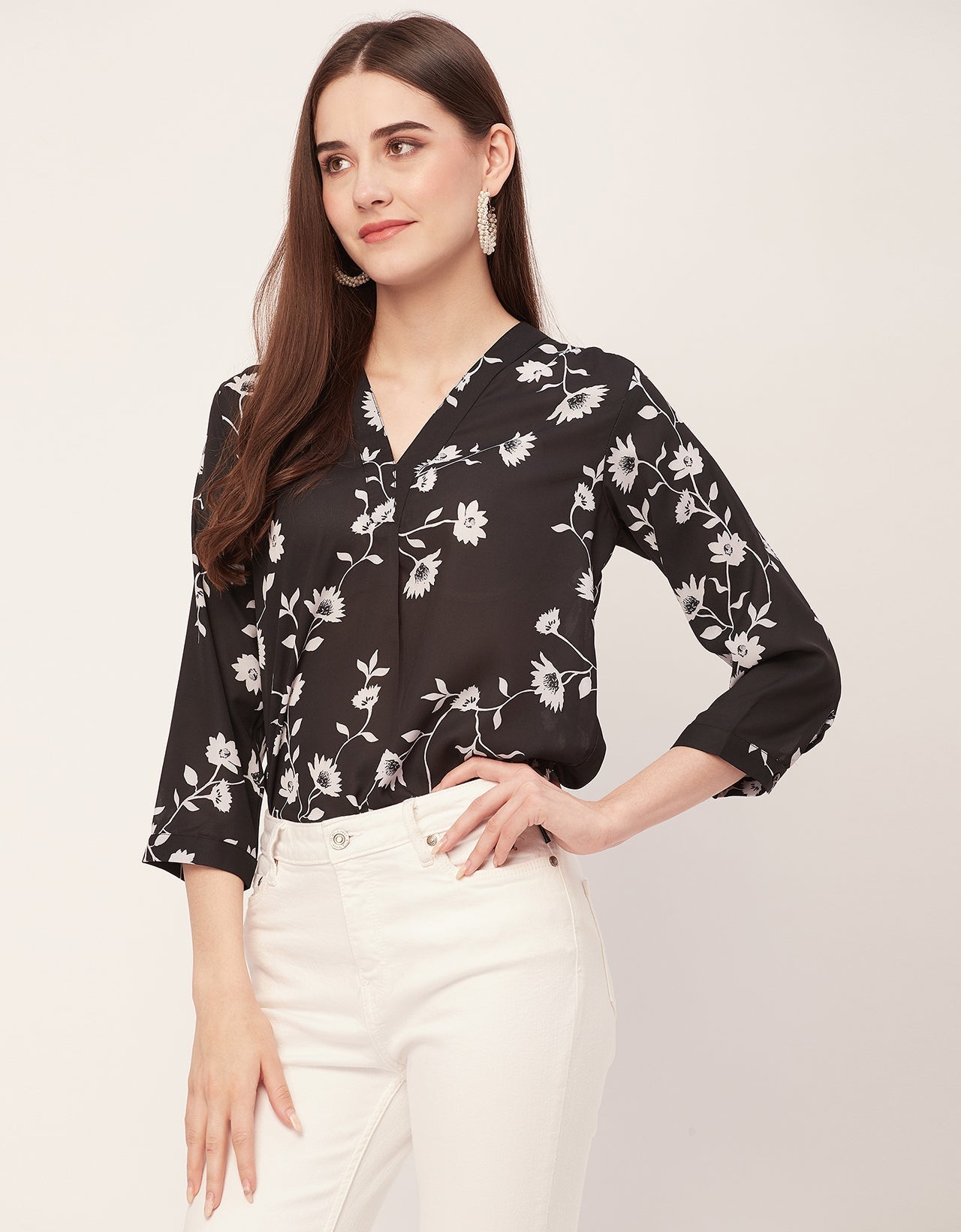 Printed Long Sleeve Top