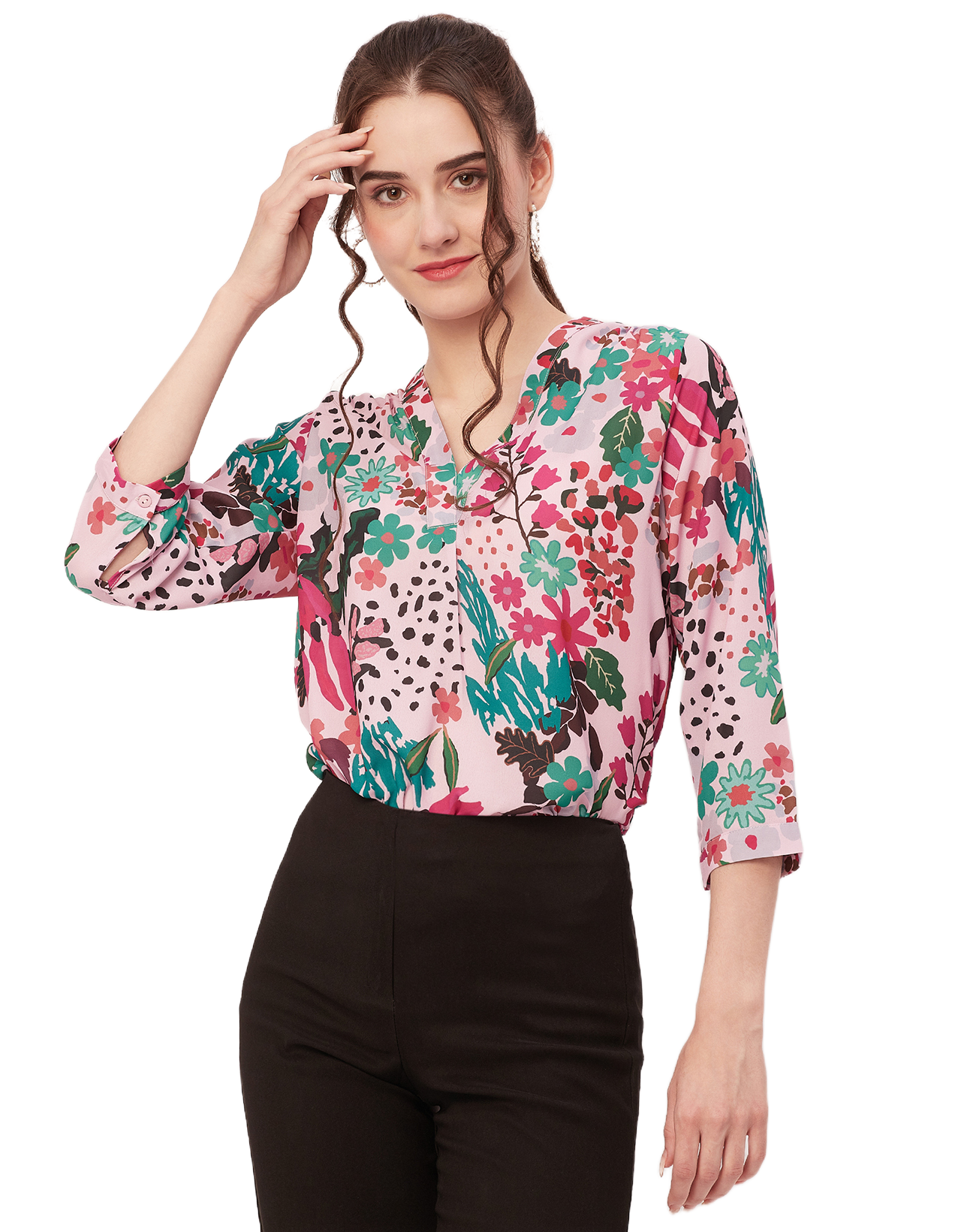 Printed Long Sleeve Top