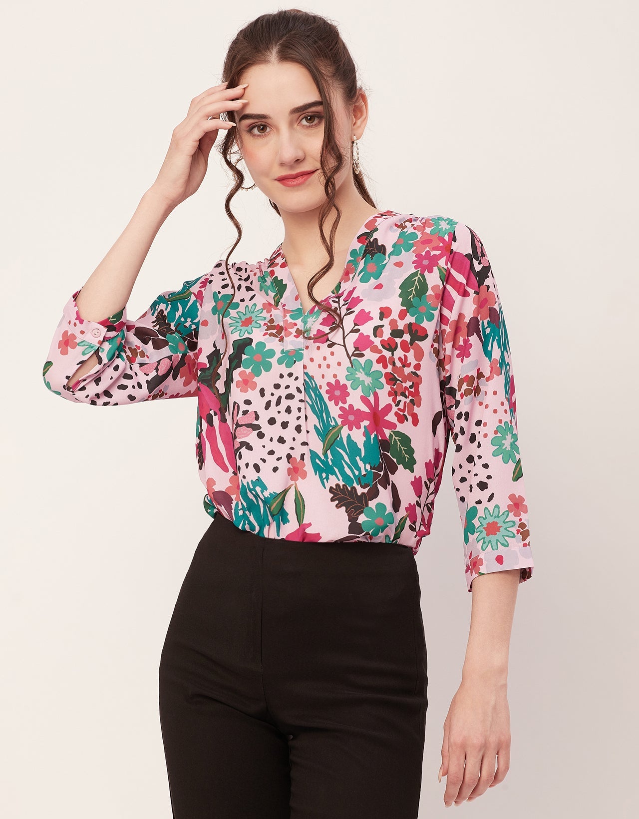 Printed Long Sleeve Top