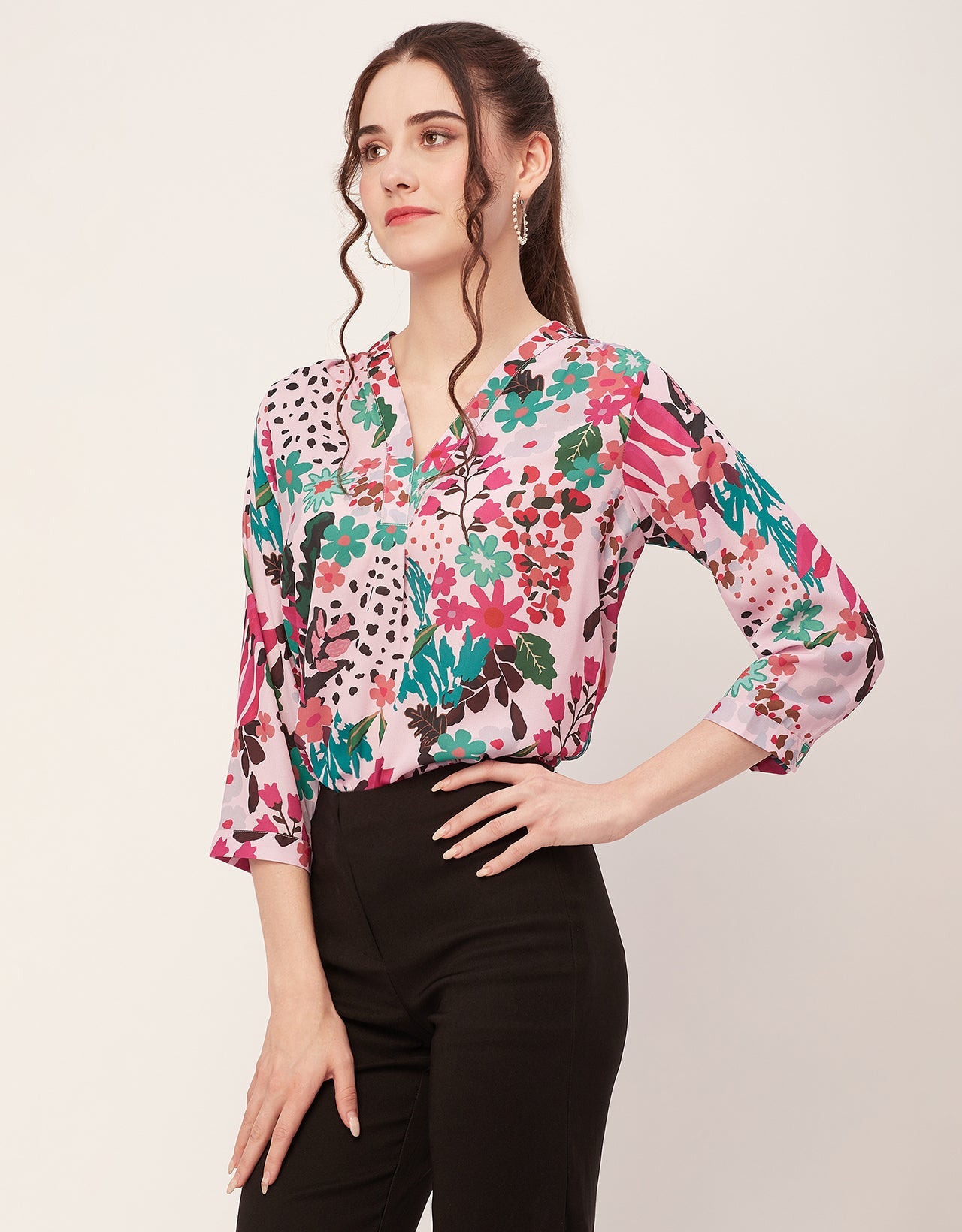 Printed Long Sleeve Top