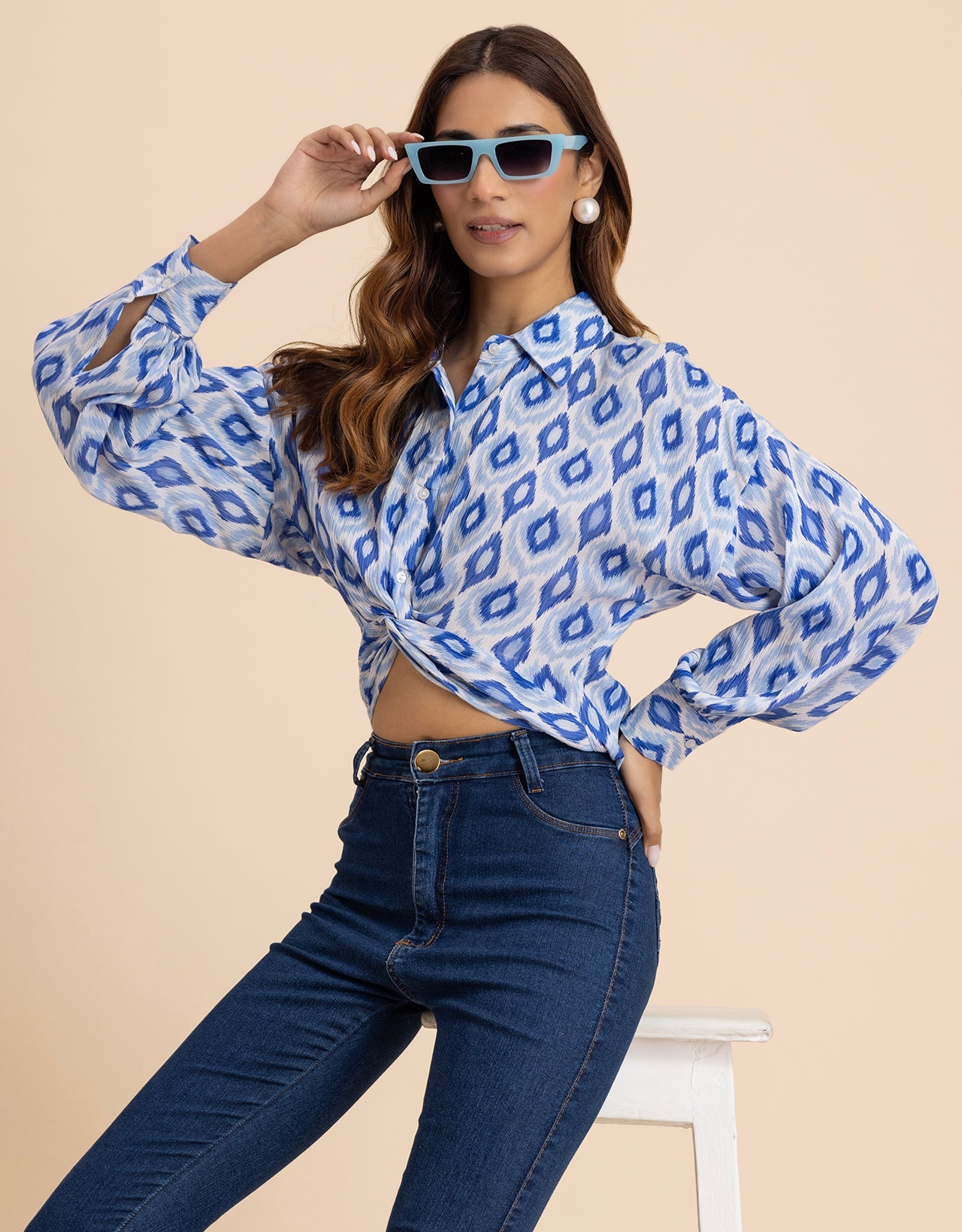 Printed Drop Shoulder Casual Relaxed Fit  Women's Shirt