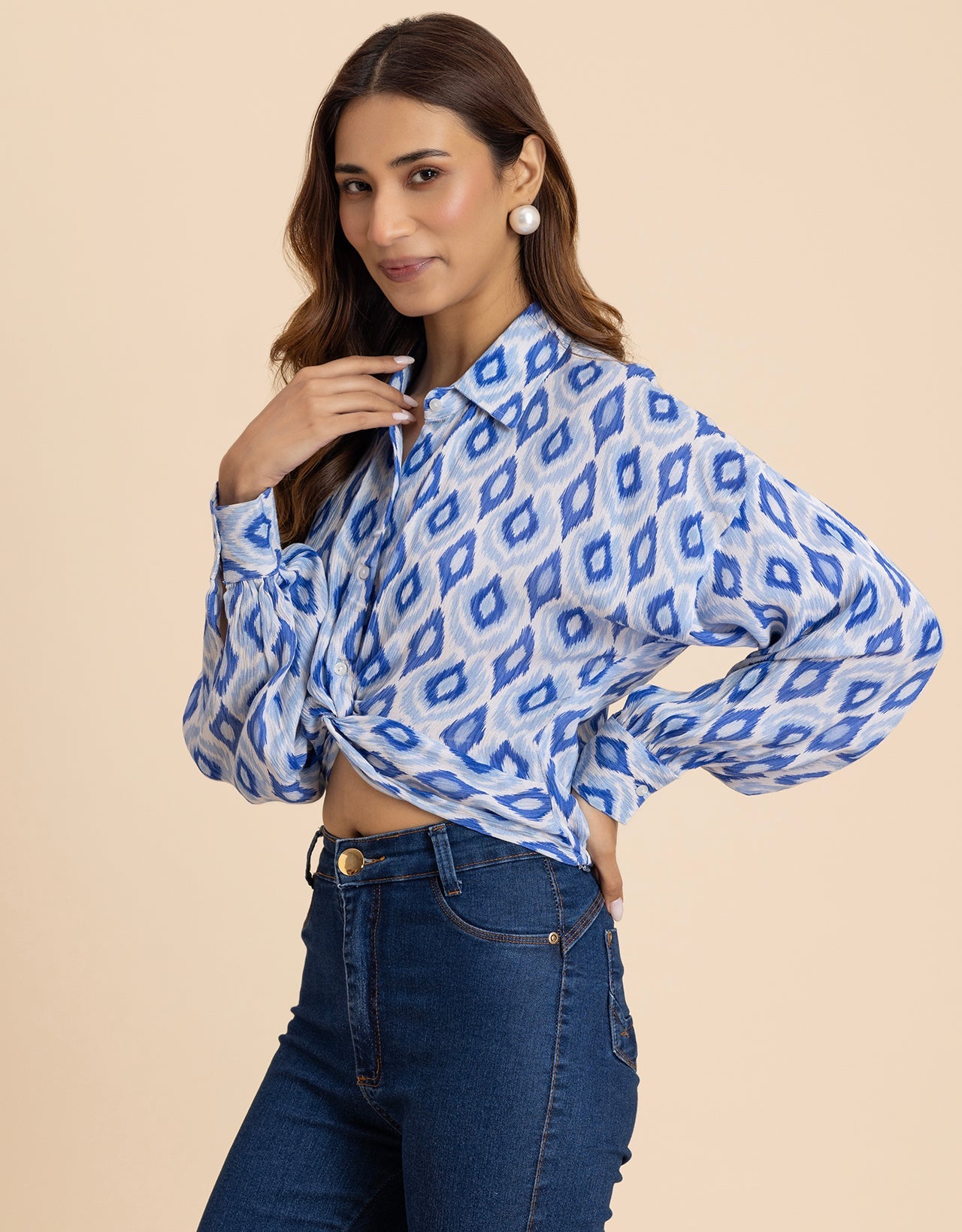Printed Drop Shoulder Casual Relaxed Fit  Women's Shirt