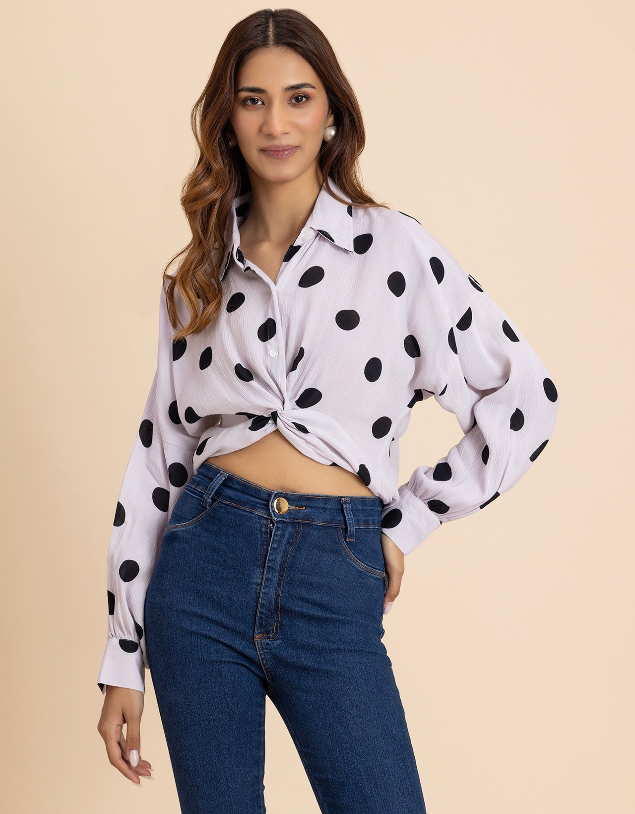 Printed Drop Shoulder Casual Relaxed Fit  Women's Shirt