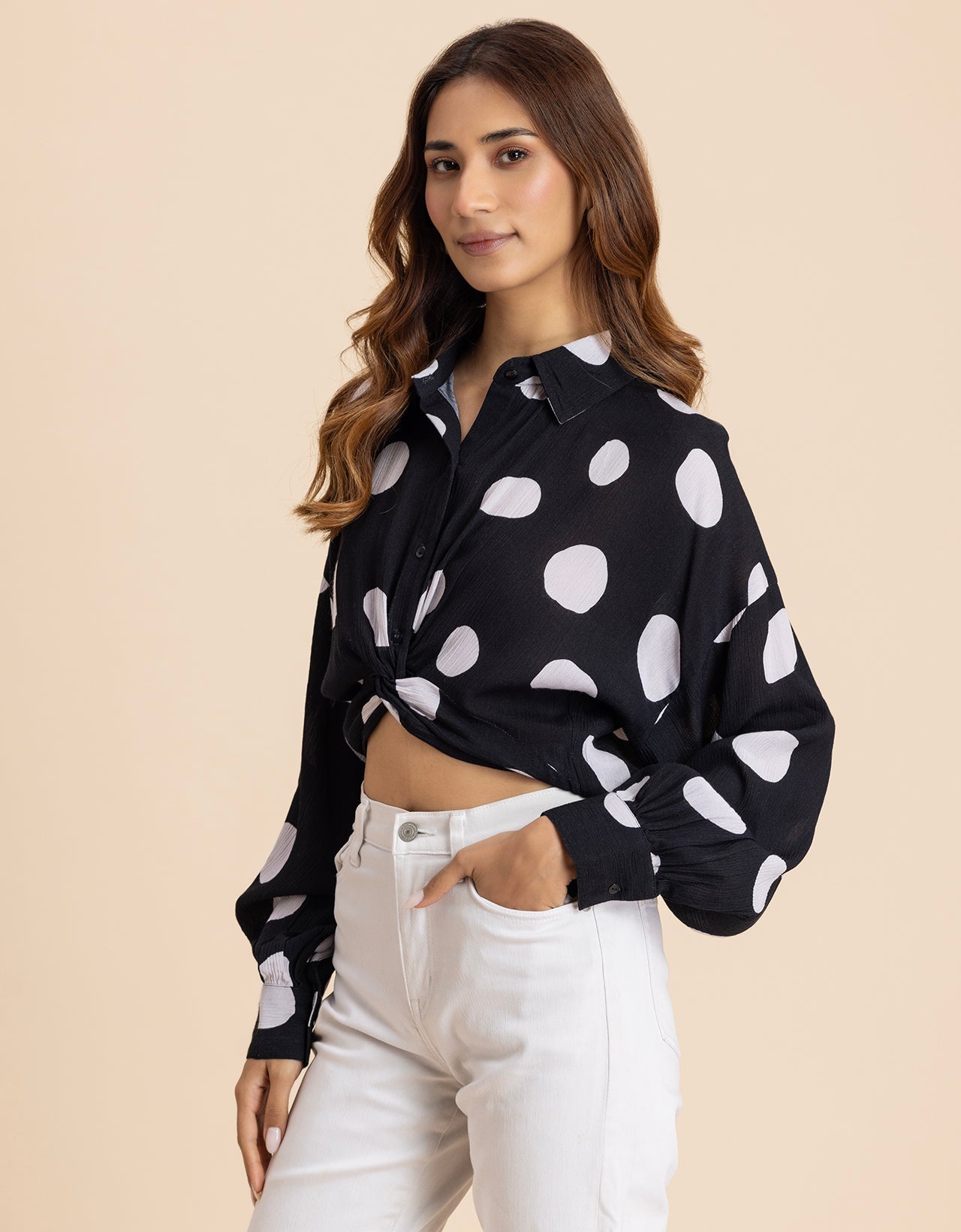 Printed Drop Shoulder Casual Relaxed Fit  Women's Shirt