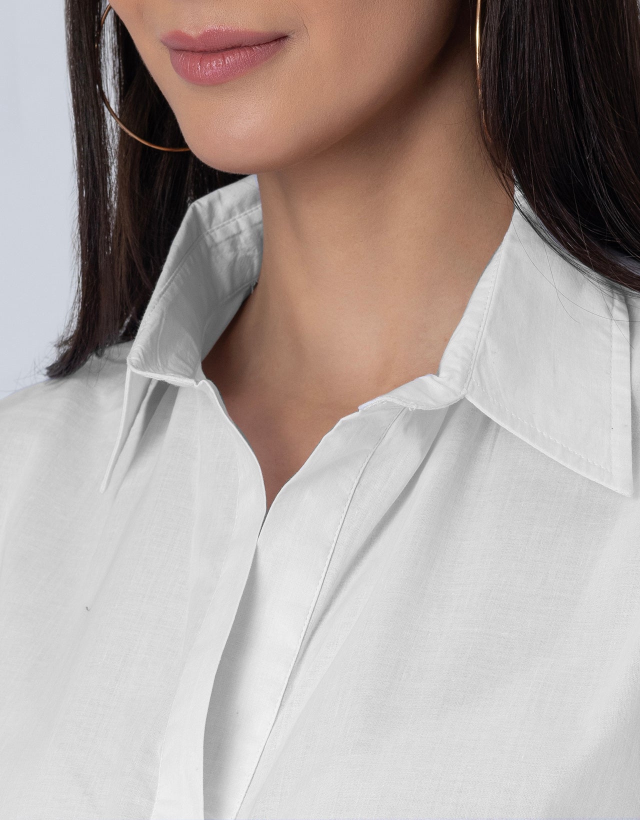 Women High-Low Casual Classic Collar Shirt