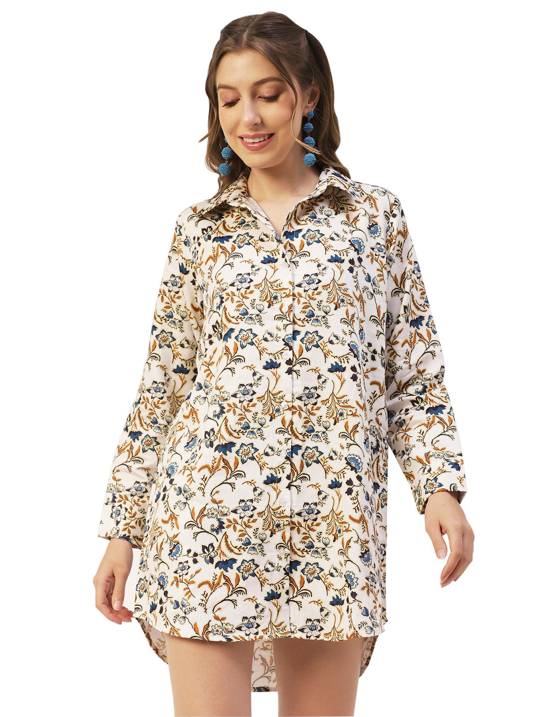 Collared Long Shirt Dress