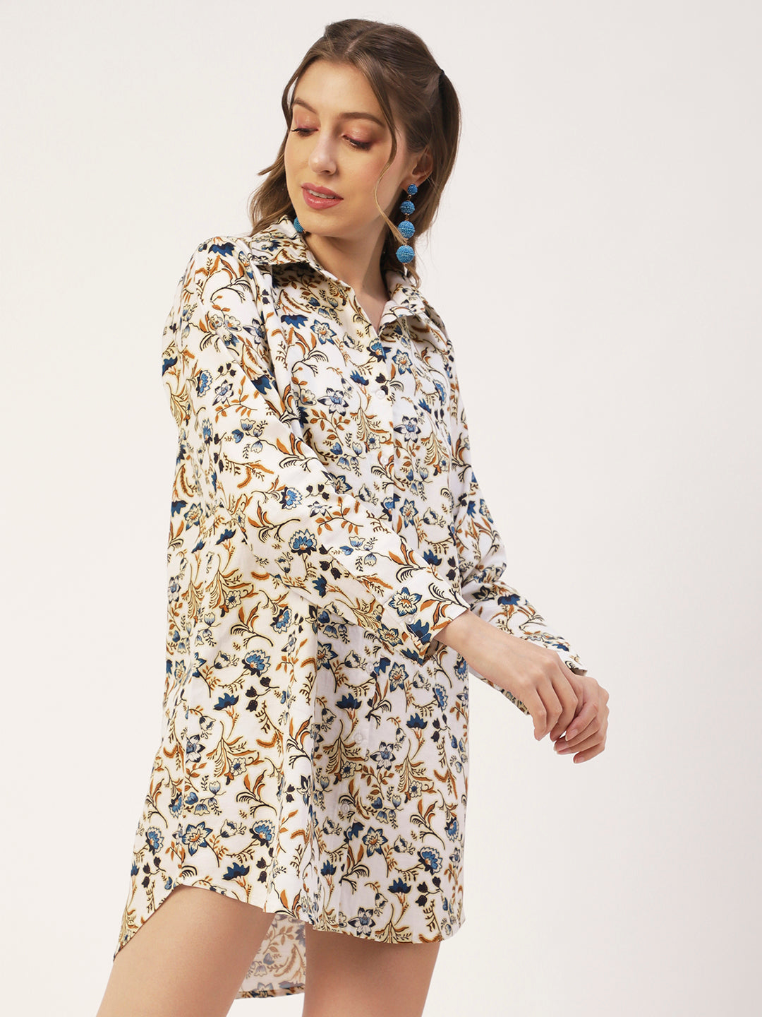 Collared Long Shirt Dress