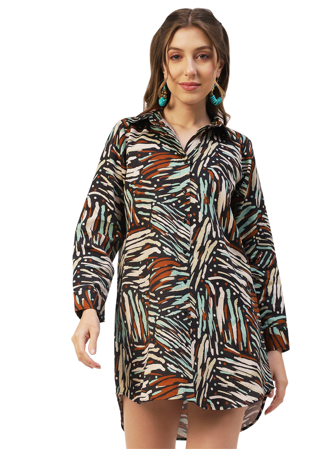 Collared Long Shirt Dress
