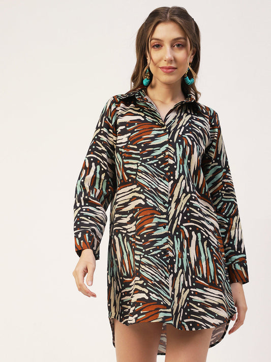 Collared Long Shirt Dress