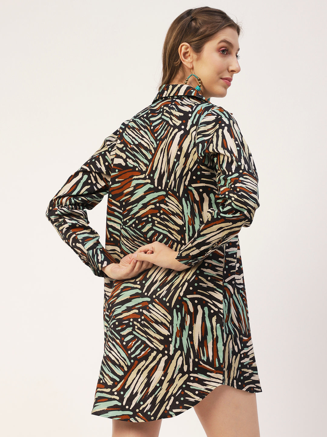 Collared Long Shirt Dress