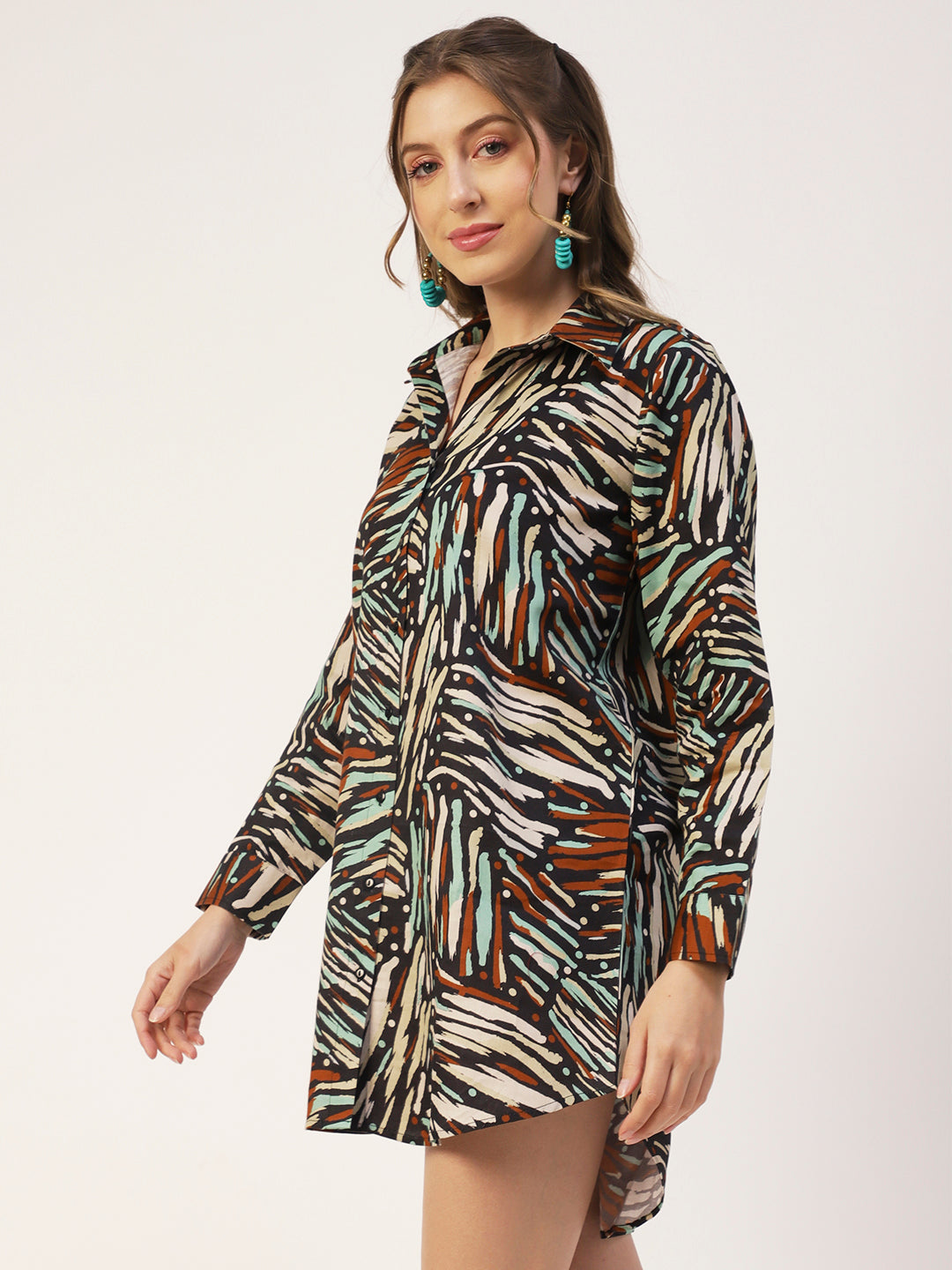 Collared Long Shirt Dress