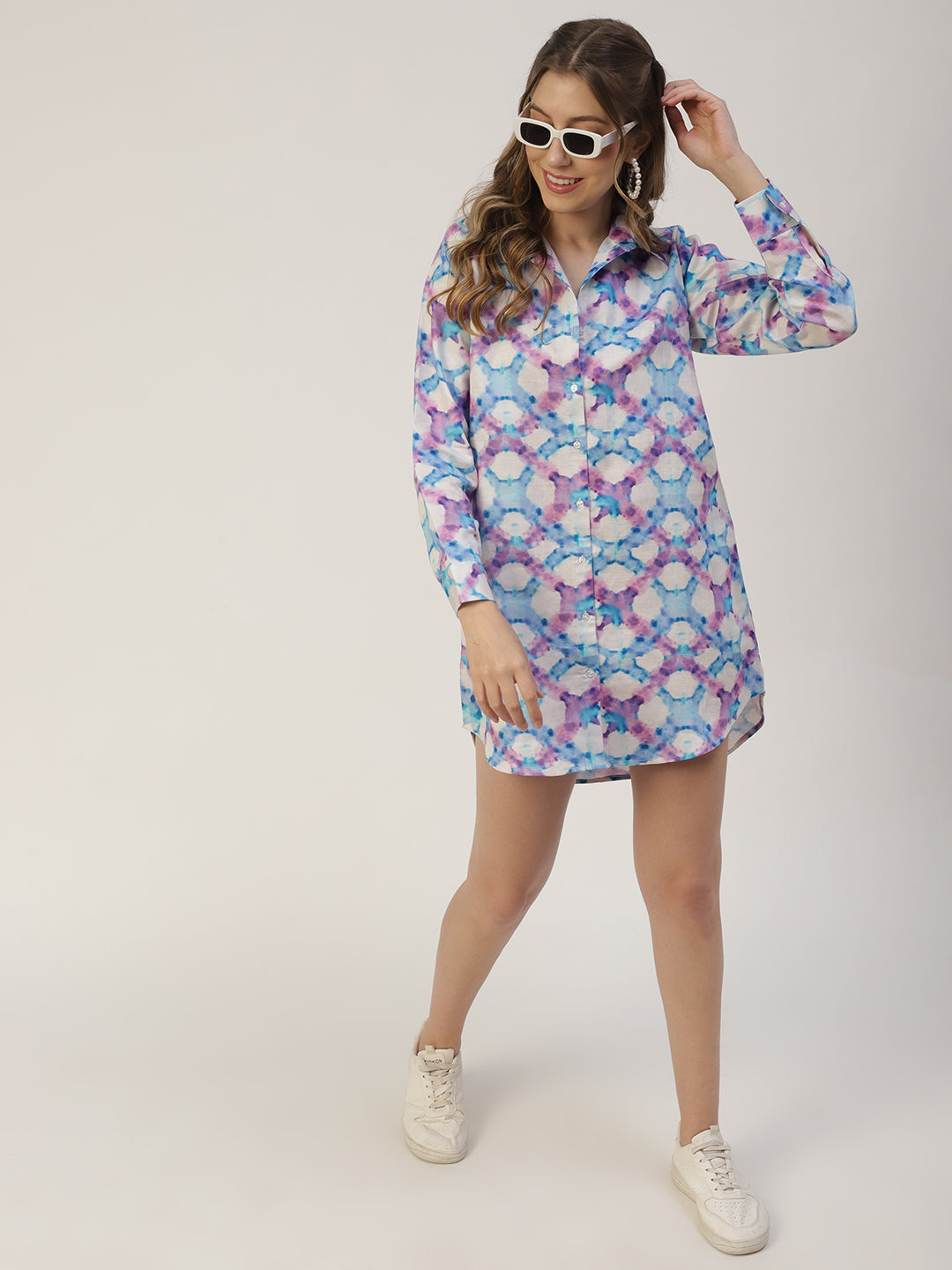 Collared Long Shirt Dress