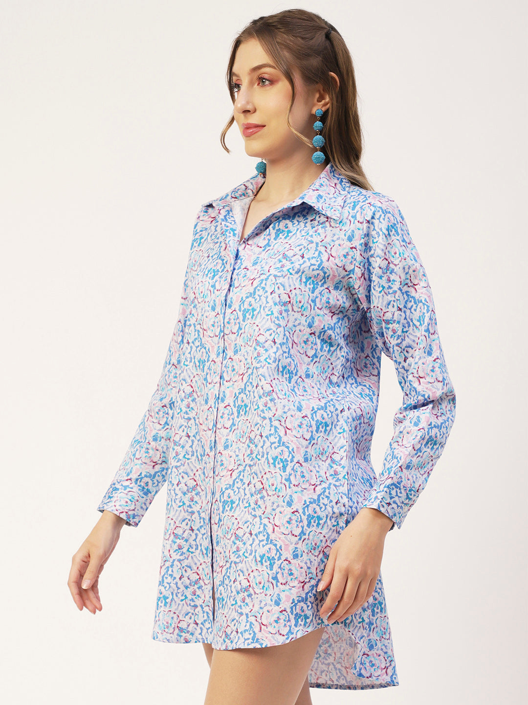 Collared Long Shirt Dress
