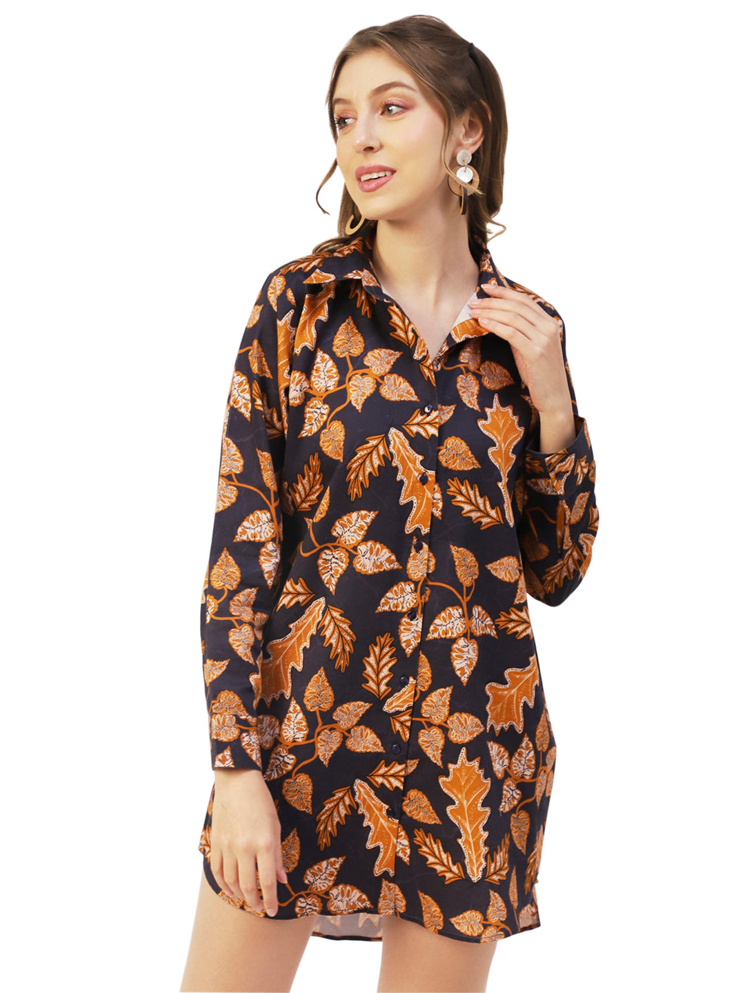 Collared Long Shirt Dress