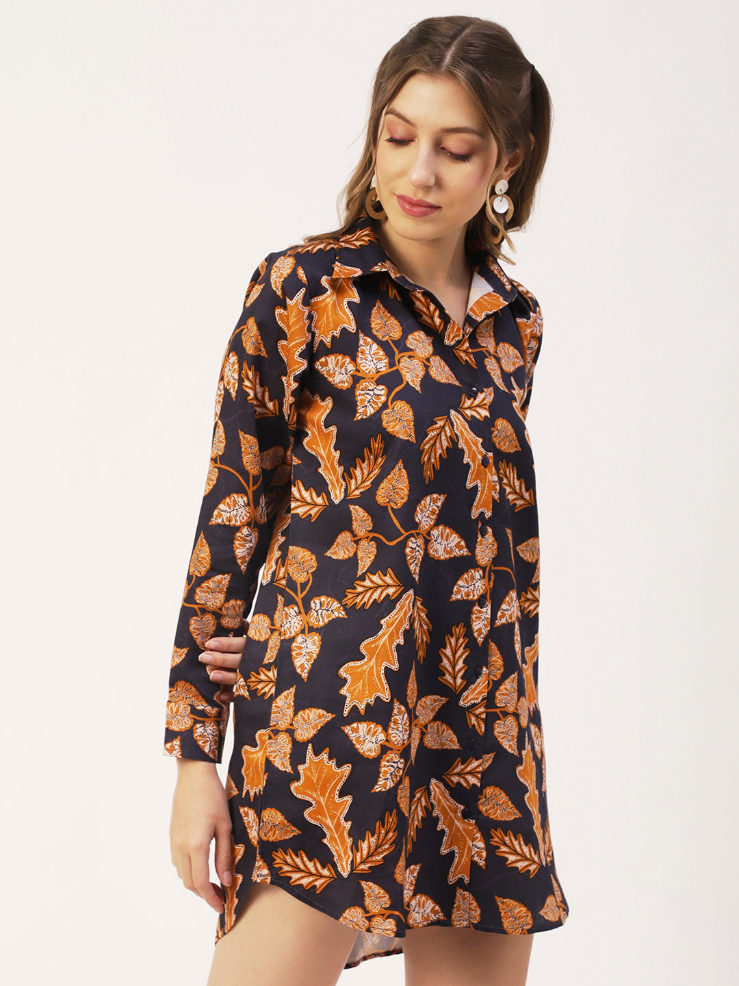Collared Long Shirt Dress